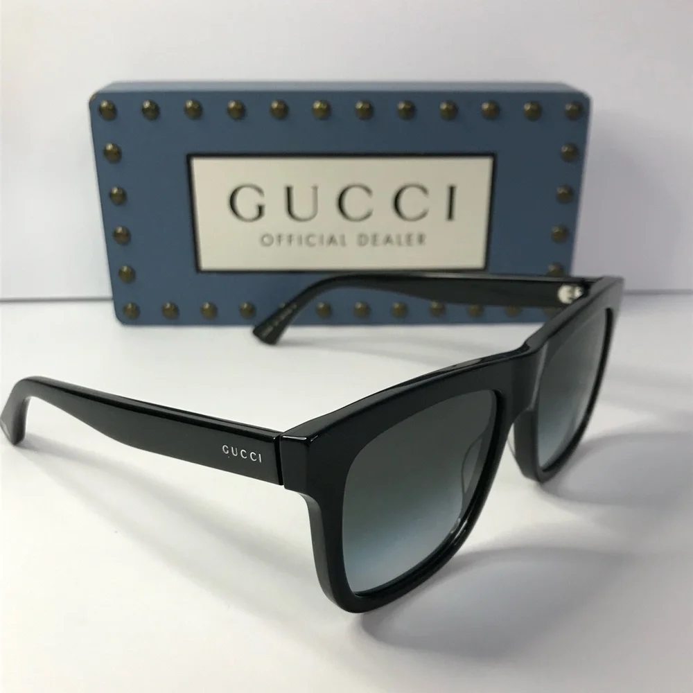 New Authentic Gucci Unisex GG0158SN 001 54mm Sunglasses